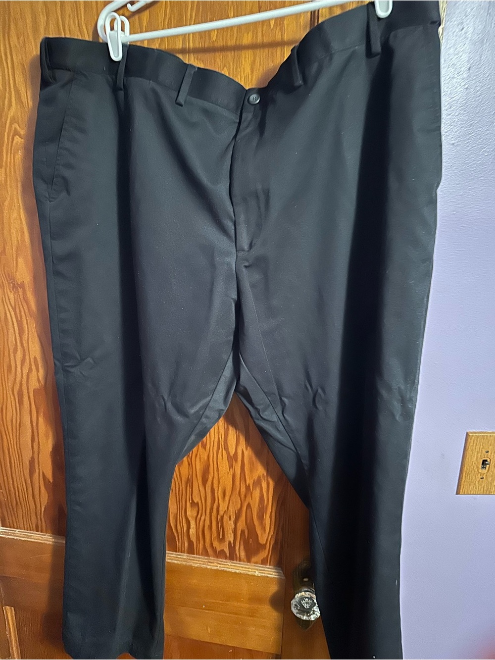 Izod Black Men's Dress Pants - Classic Flat Front